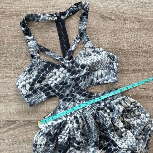 Stylestalker chiffon cut out phyton snakeskin print maxi dress gown - Picture 7 of 12